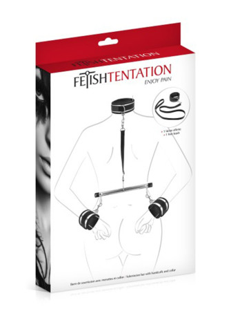 Barre de soumission avec menottes et collier Fetish Tentation - CC570413